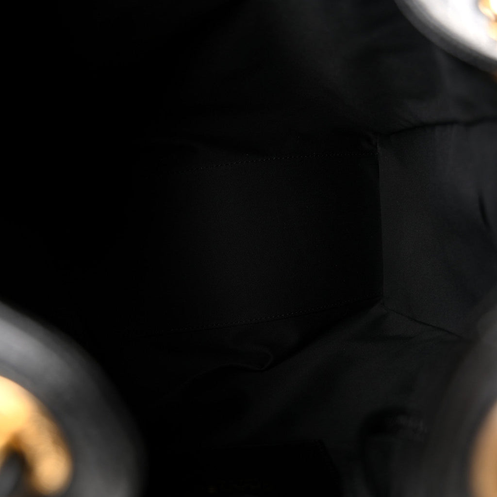 Caviar Quilted Medium Chanel 25 Handbag Black