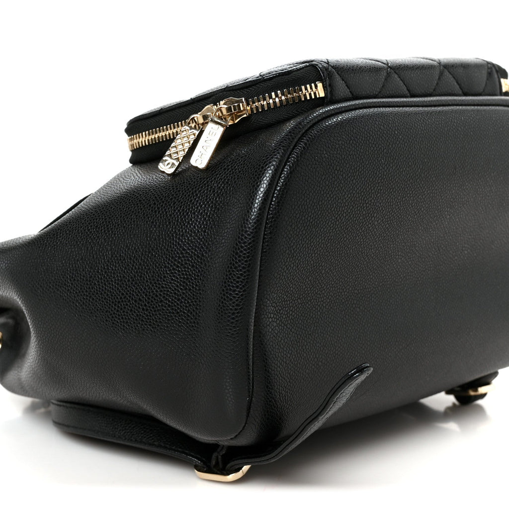 Caviar Quilted Business Affinity Backpack Black