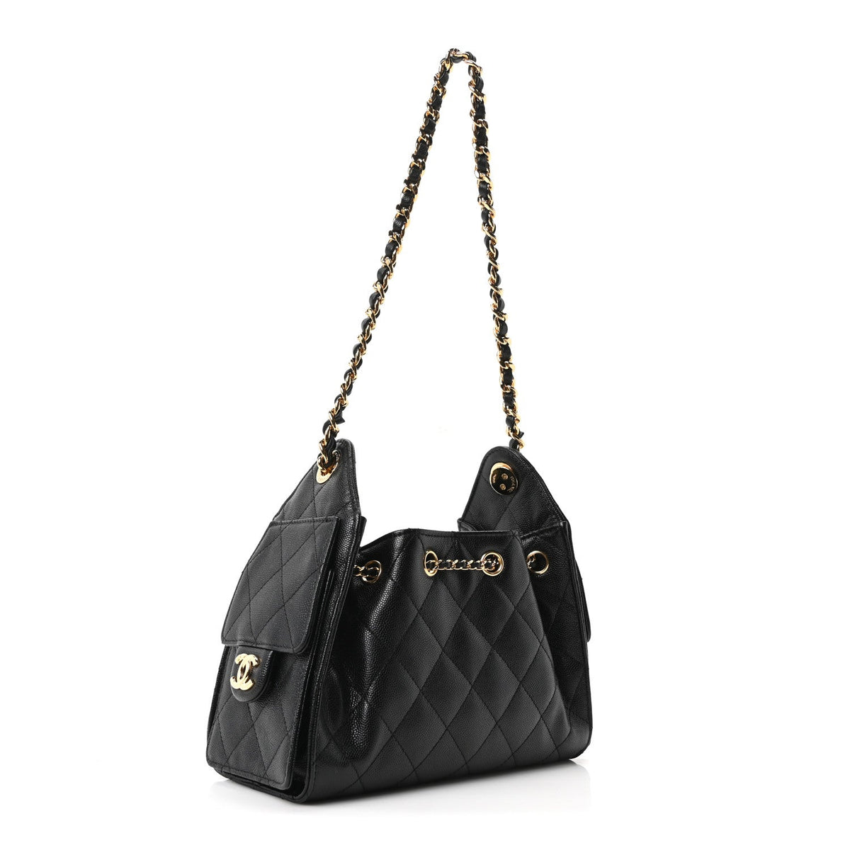 Caviar Quilted Mini Chanel 25 Handbag Black