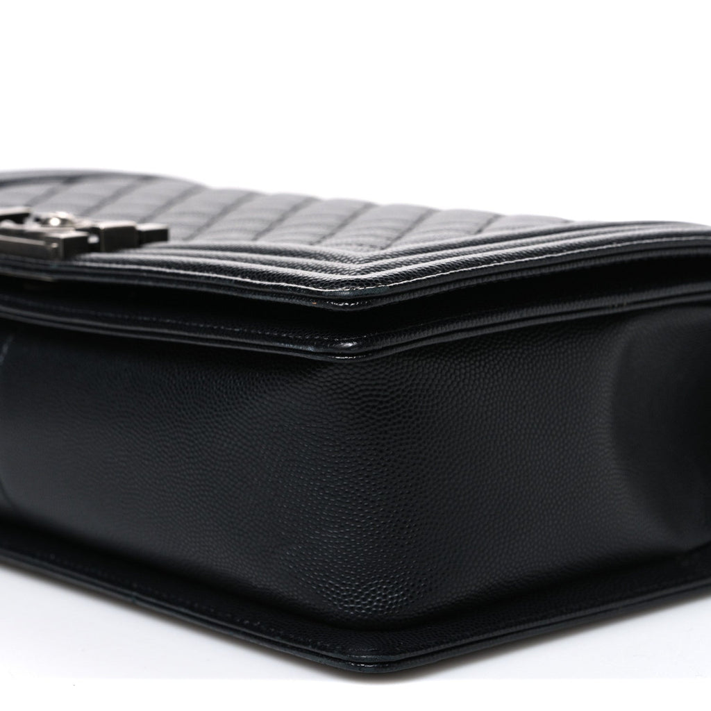Caviar Quilted New Medium Boy Flap Black