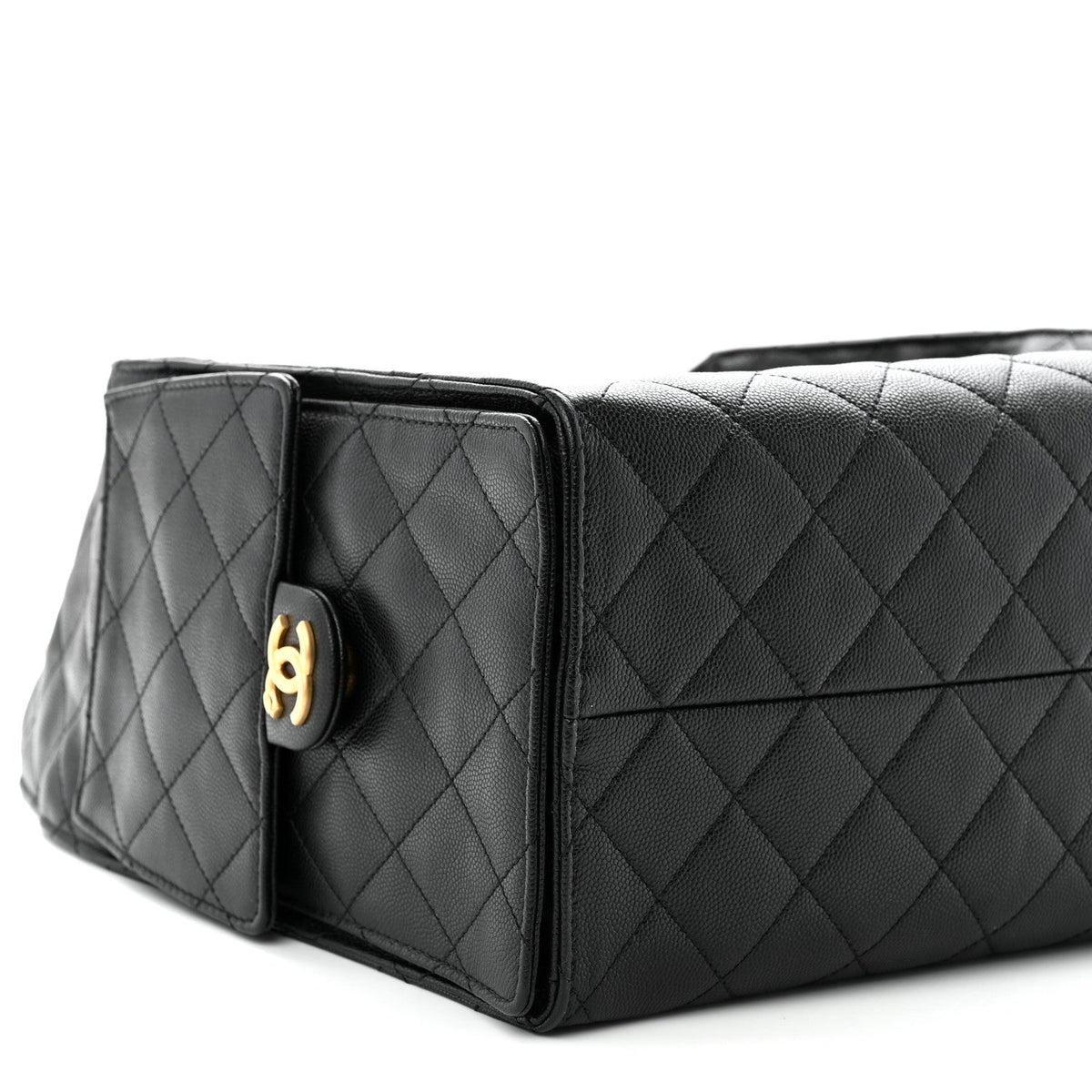 Caviar Quilted Medium Chanel 25 Handbag Black