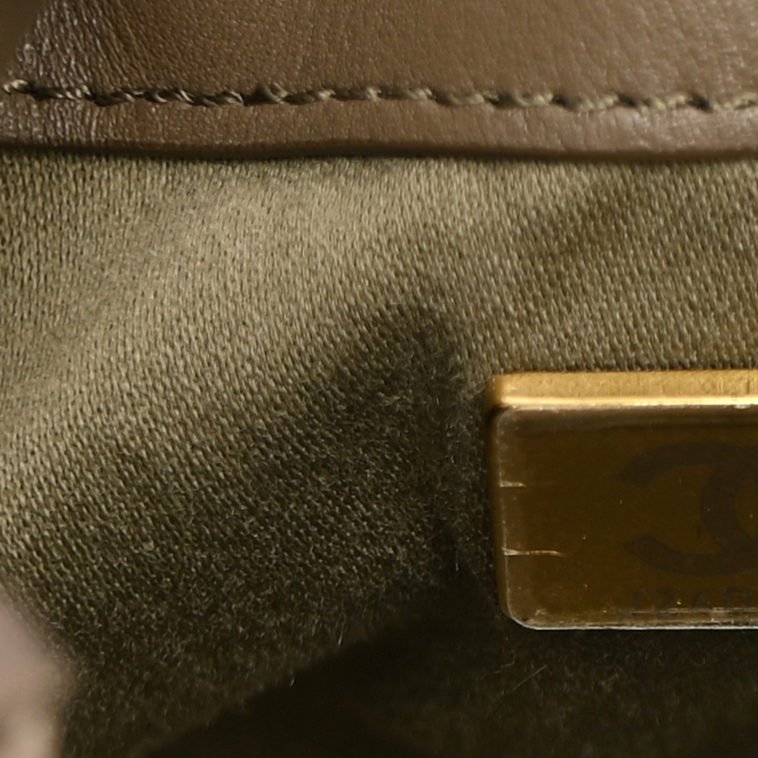 Pony Hair Mini Chanel 25 Handbag Dark Khaki