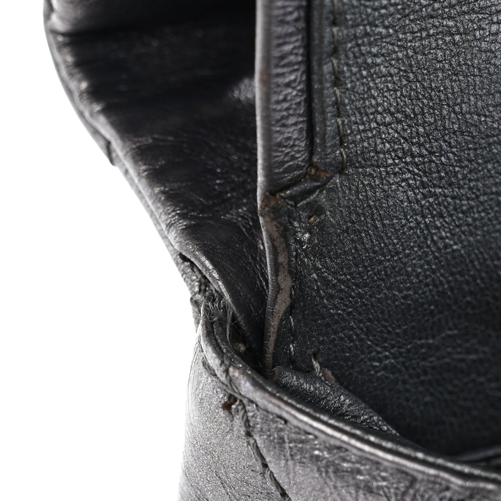 Metallic Aged Calfskin Quilted 2.55 Reissue 227 Flap Dark Silver