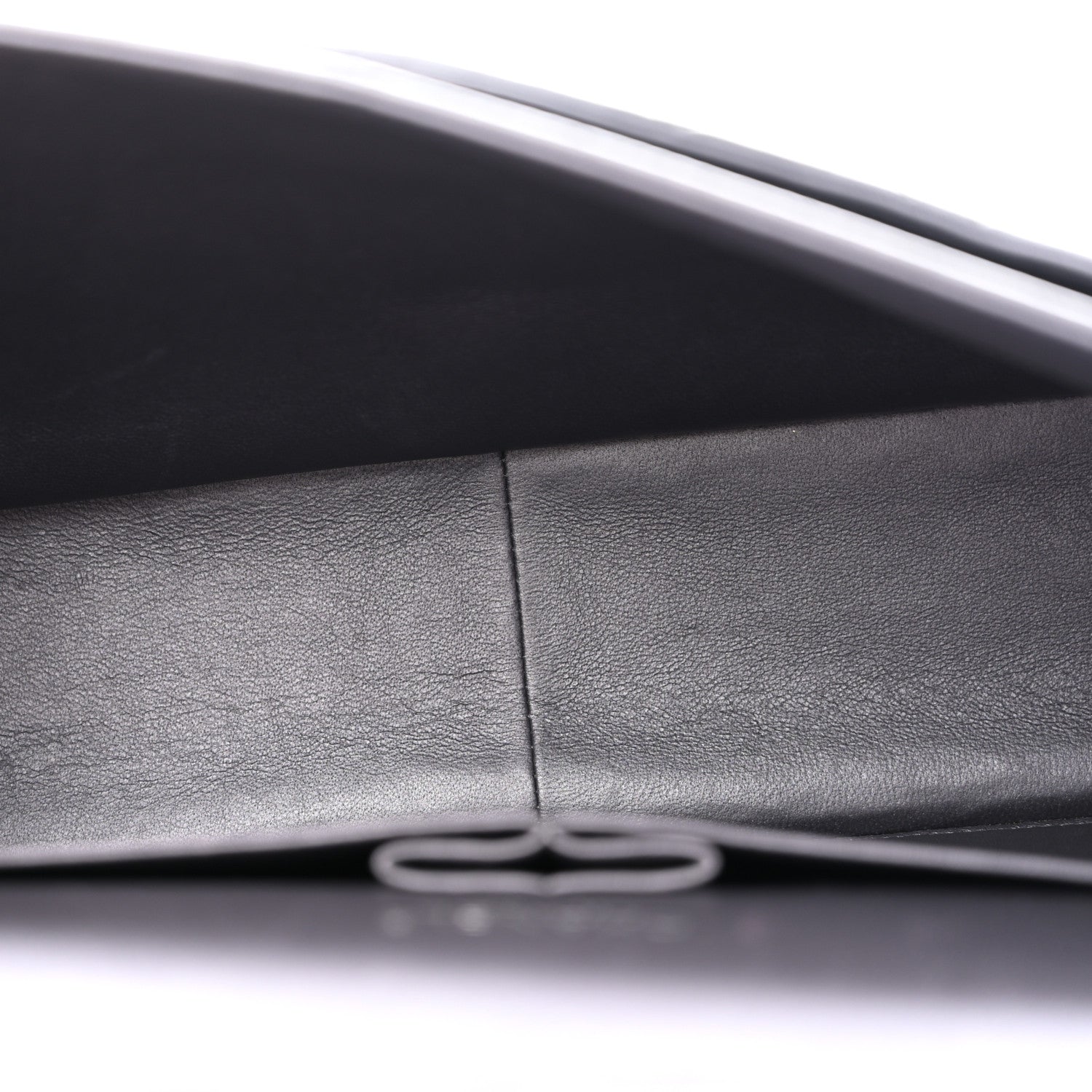 Metallic Lambskin Quilted Maxi Double Flap Pewter