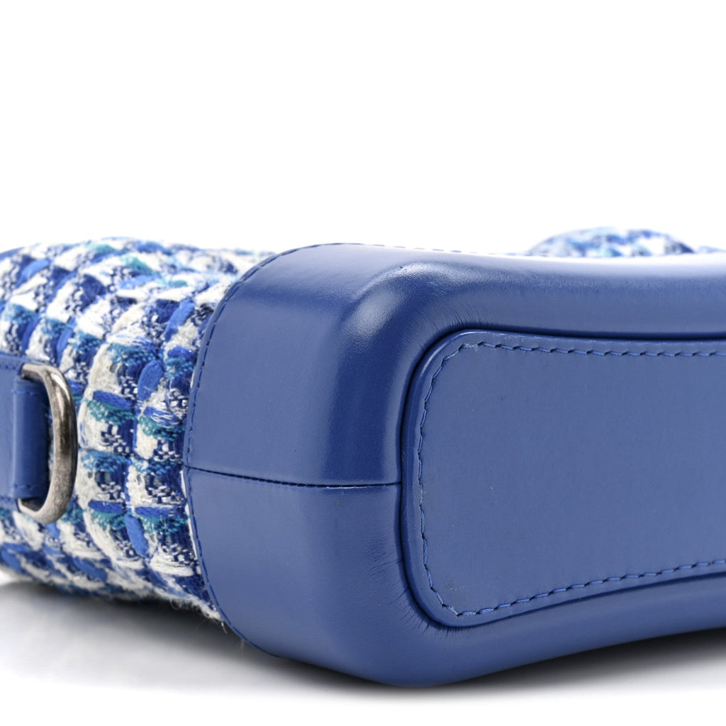 Tweed Calfskin Small Gabrielle Hobo Royal Blue
