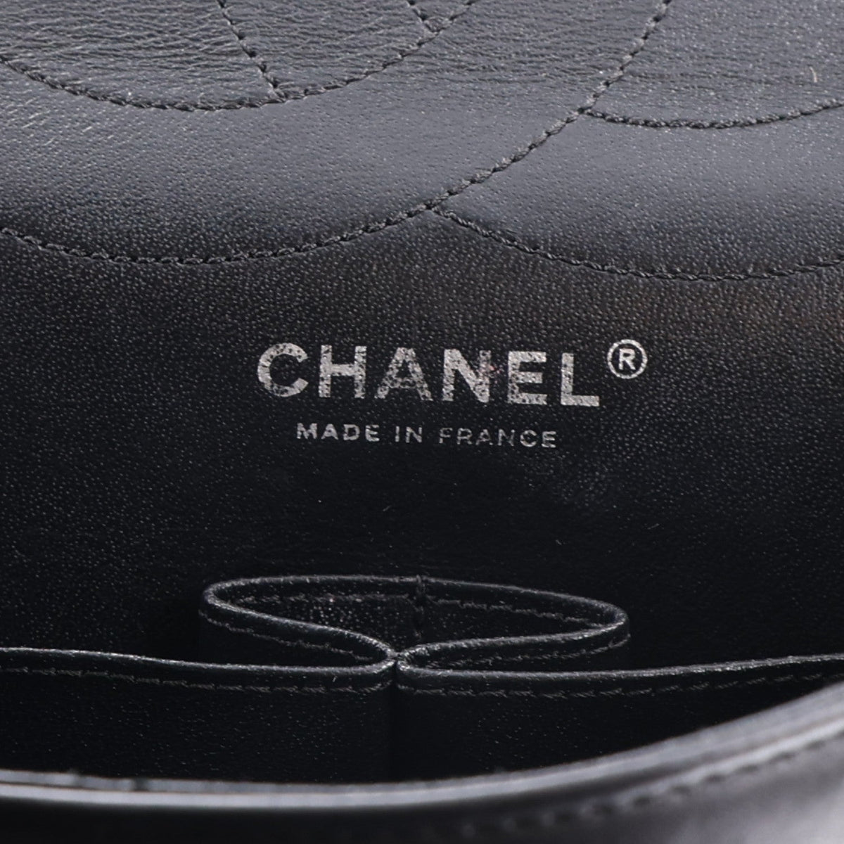 Aged Calfskin Chevron Quilted 2.55 Reissue 227 Flap So Black
