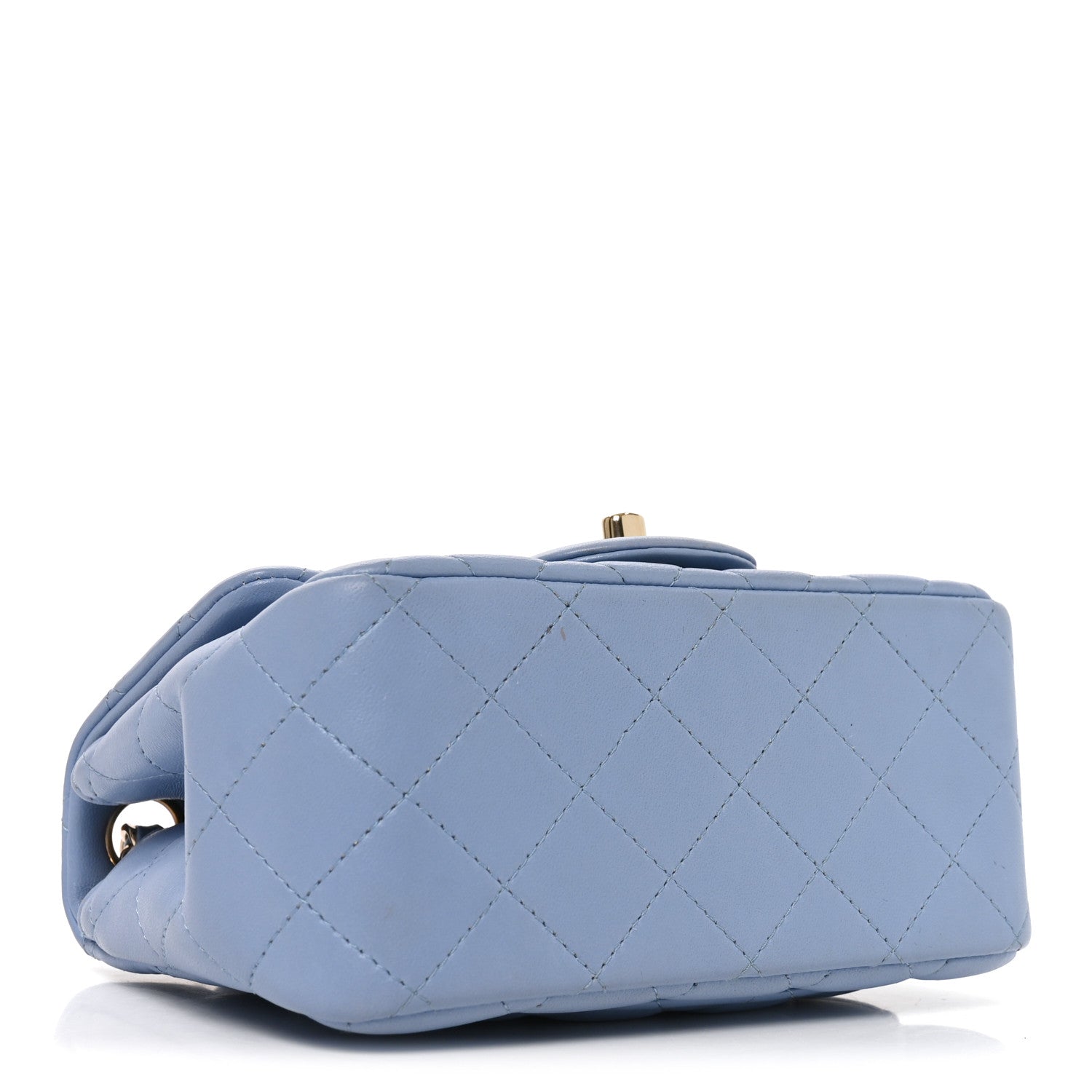 Lambskin Quilted Mini Square Flap Blue