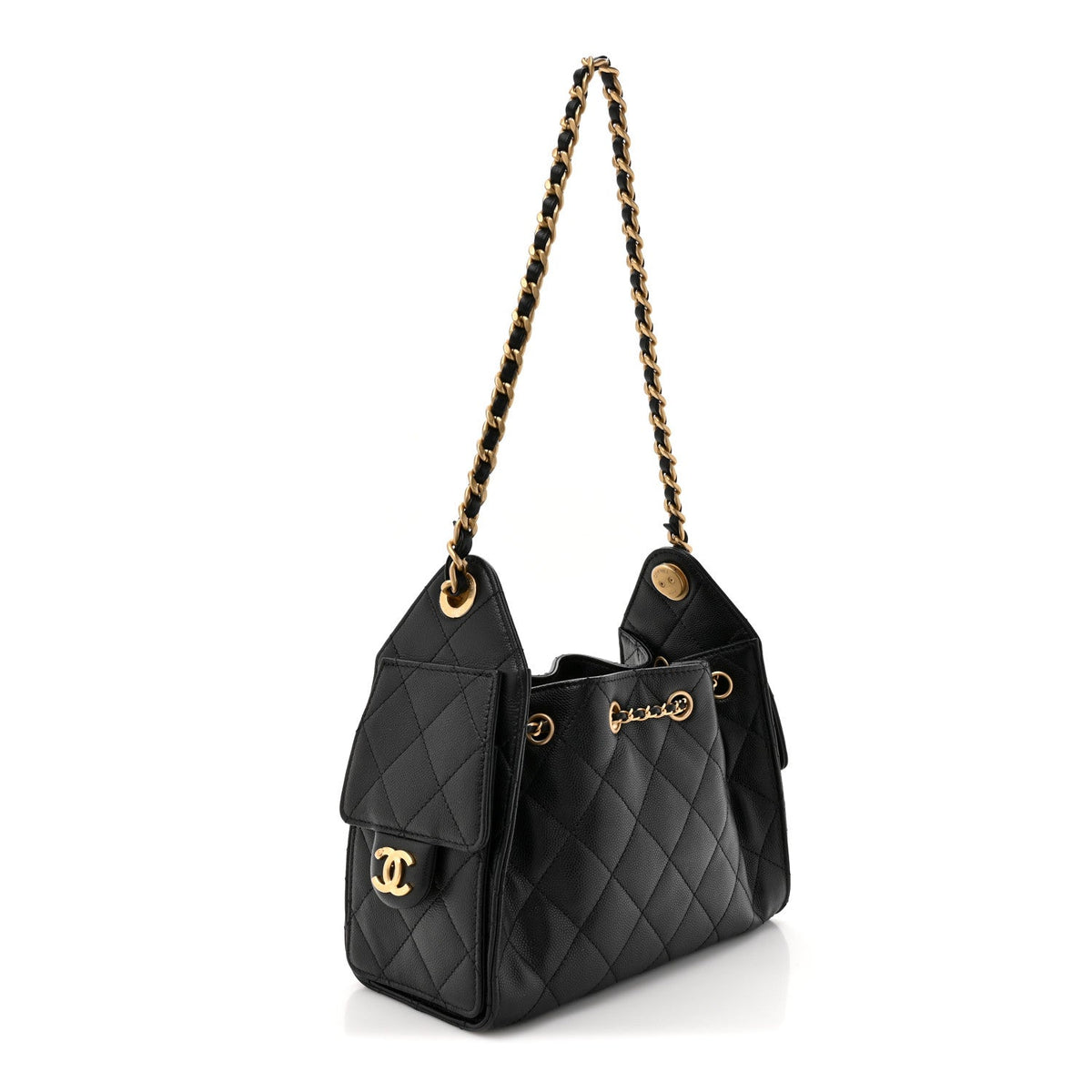 Caviar Quilted Mini Chanel 25 Handbag Black