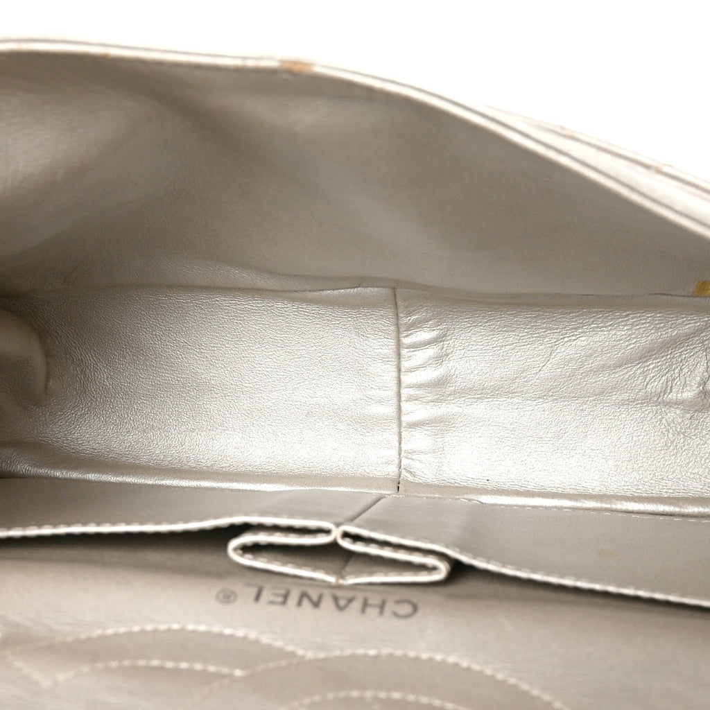 Metallic Aged Calfskin Quilted 2.55 Reissue 226 Flap Silver