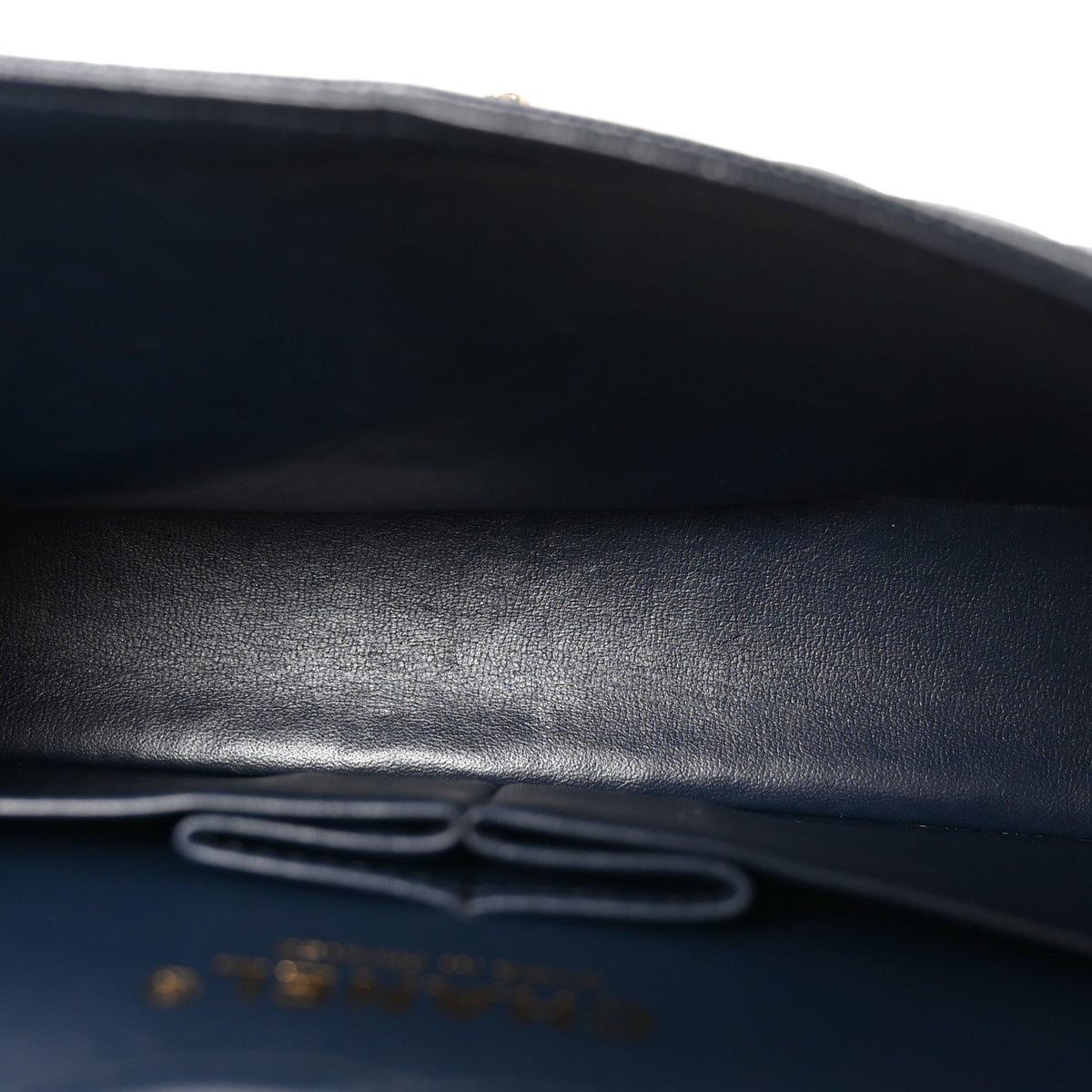 Caviar Quilted Small Double Flap Dark Navy