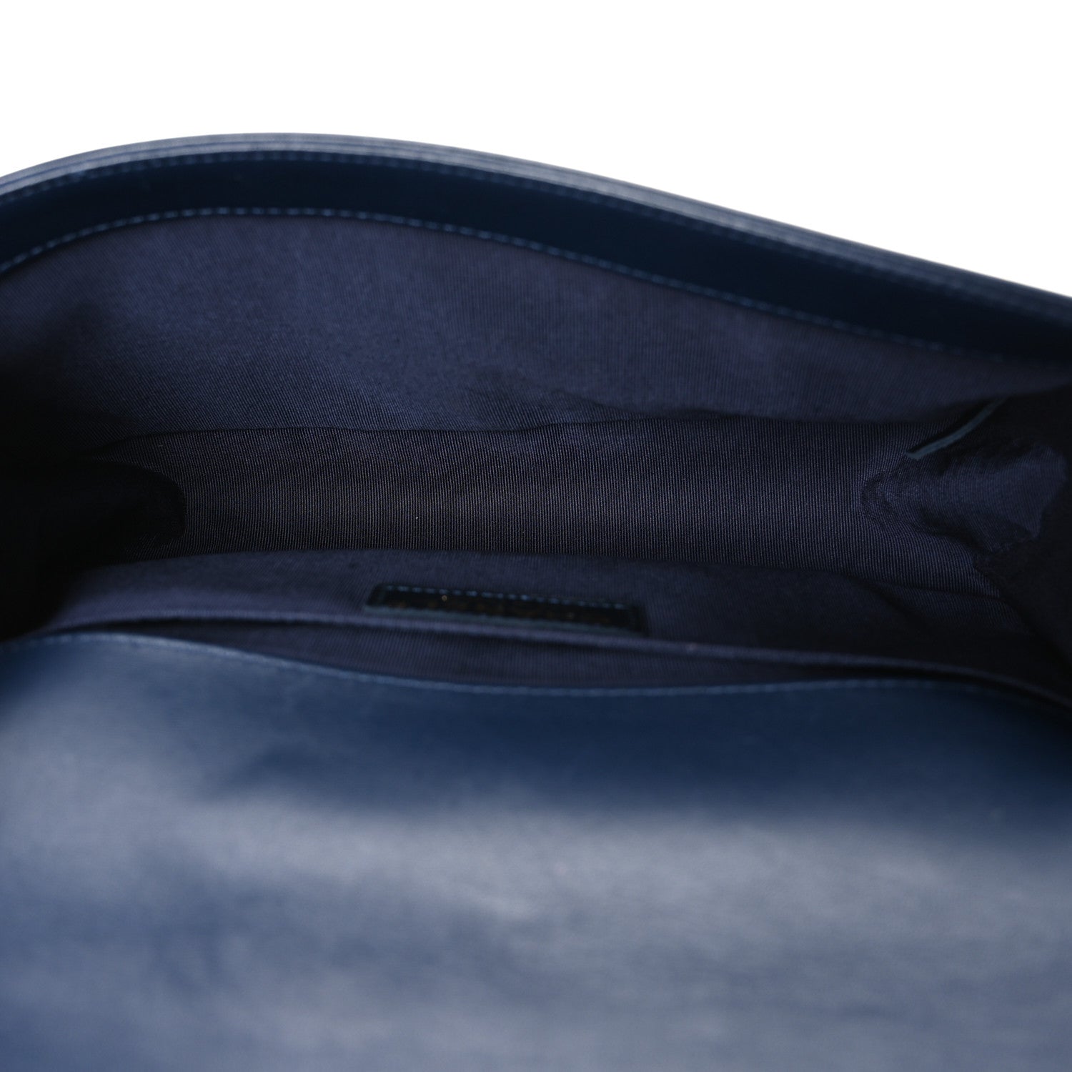 Lambskin Quilted Medium Boy Flap Dark Navy