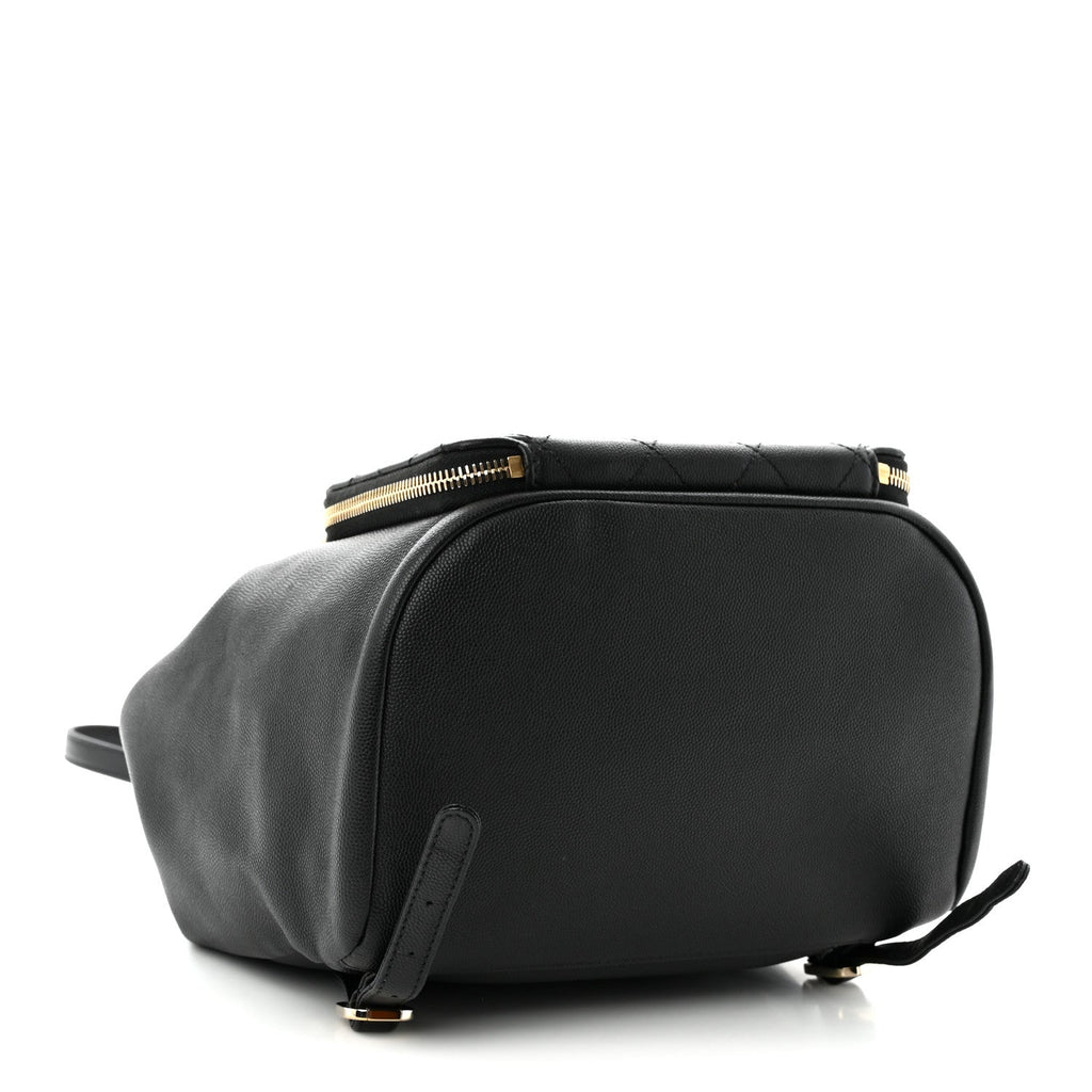 Caviar Quilted Business Affinity Backpack Black