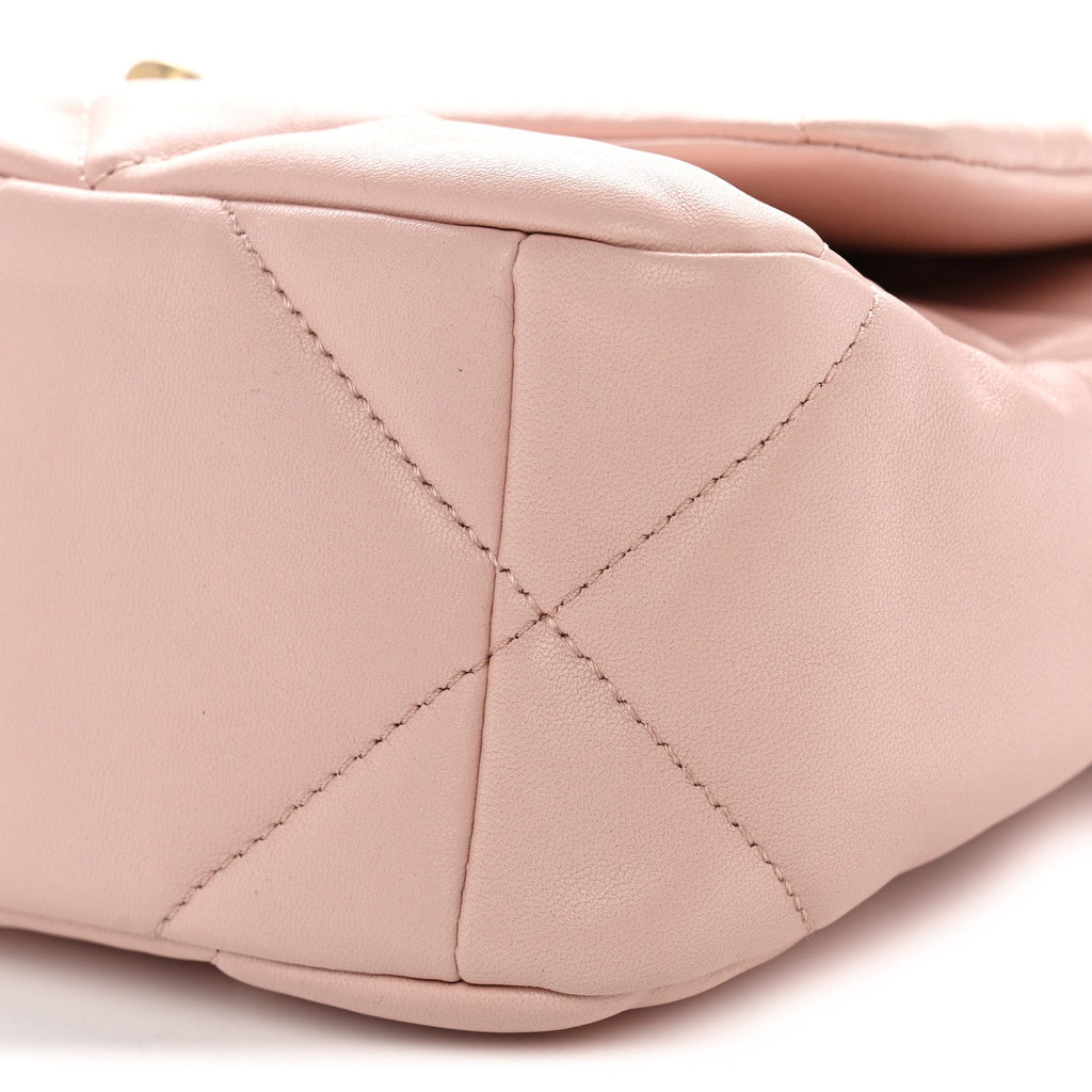 Lambskin Quilted Medium Chanel 19 Flap Light Pink