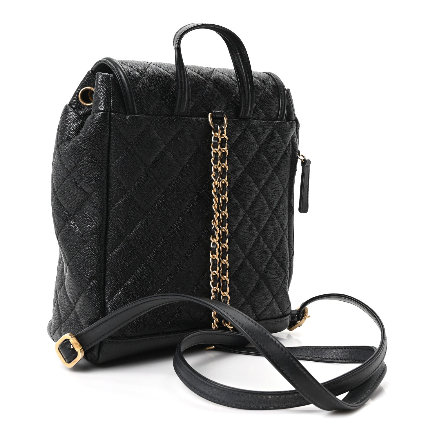 Caviar Quilted Filigree Backpack Black