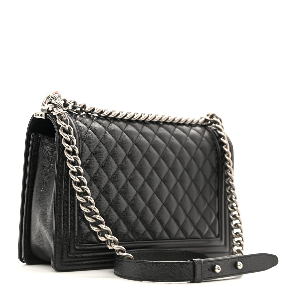 Caviar Quilted New Medium Boy Flap Black