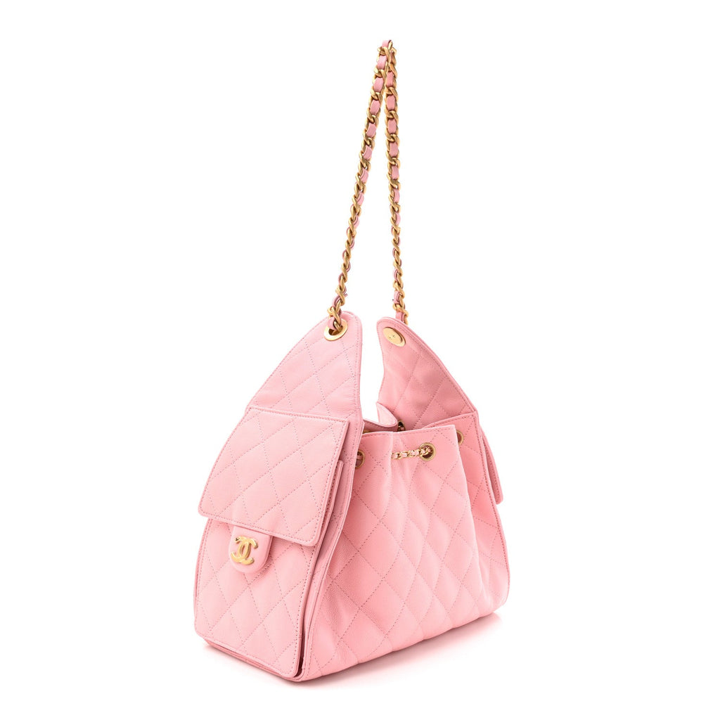 Caviar Quilted Small Chanel 25 Handbag Light Pink