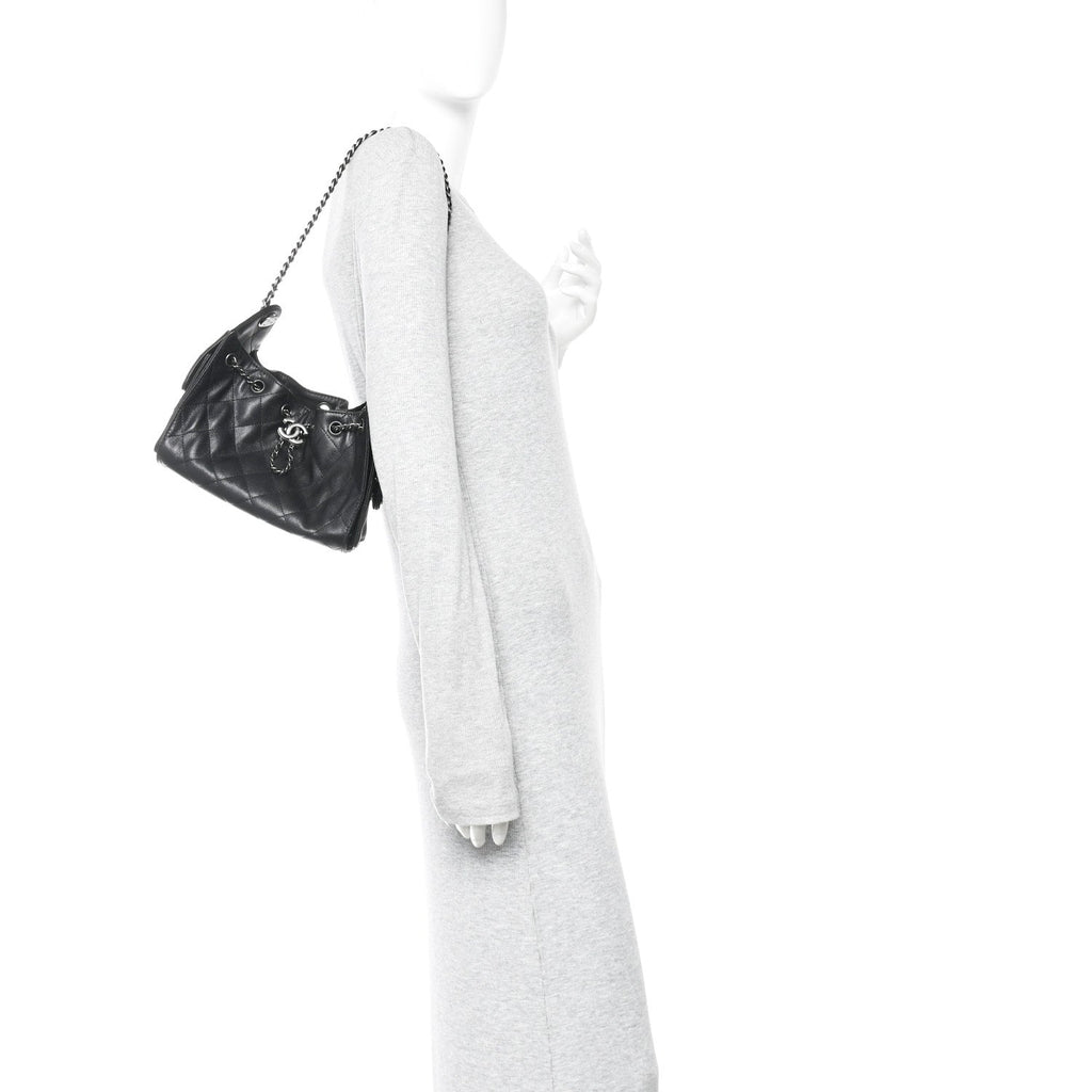Caviar Quilted Mini Chanel 25 Handbag Black