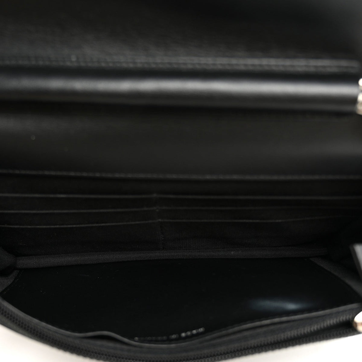 Caviar Quilted Boy Wallet On Chain WOC Black