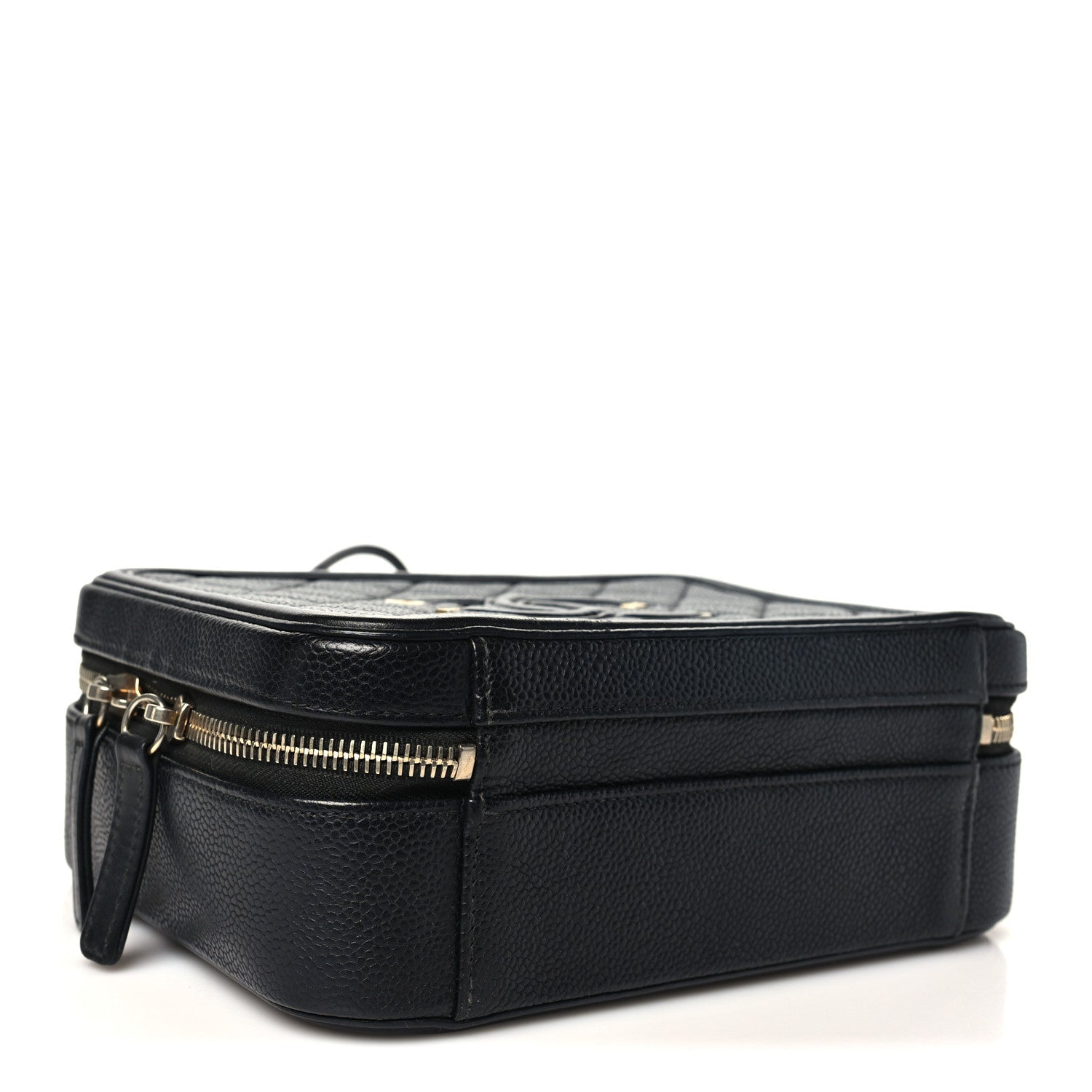 Caviar Quilted Medium CC Filigree Vanity Case Black