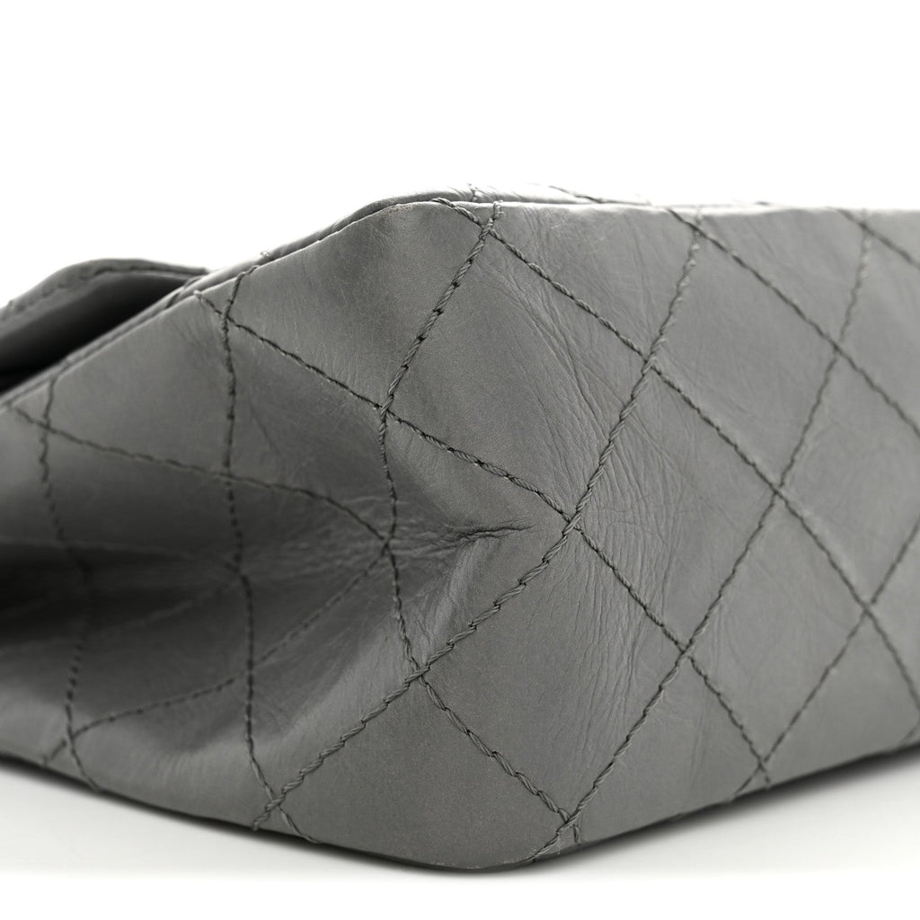 Aged Calfskin Quilted 2.55 Reissue 226 Flap Grey