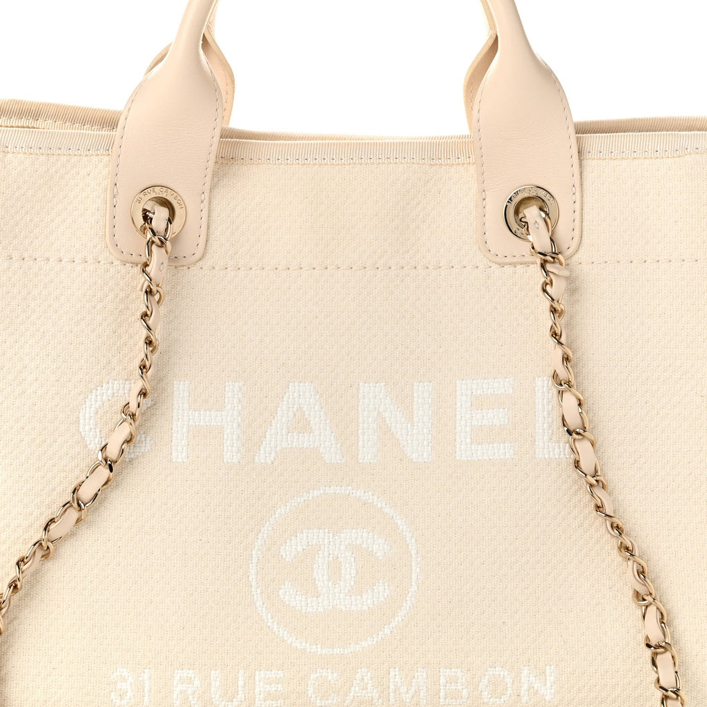 Mixed Fibers Small Deauville Tote White