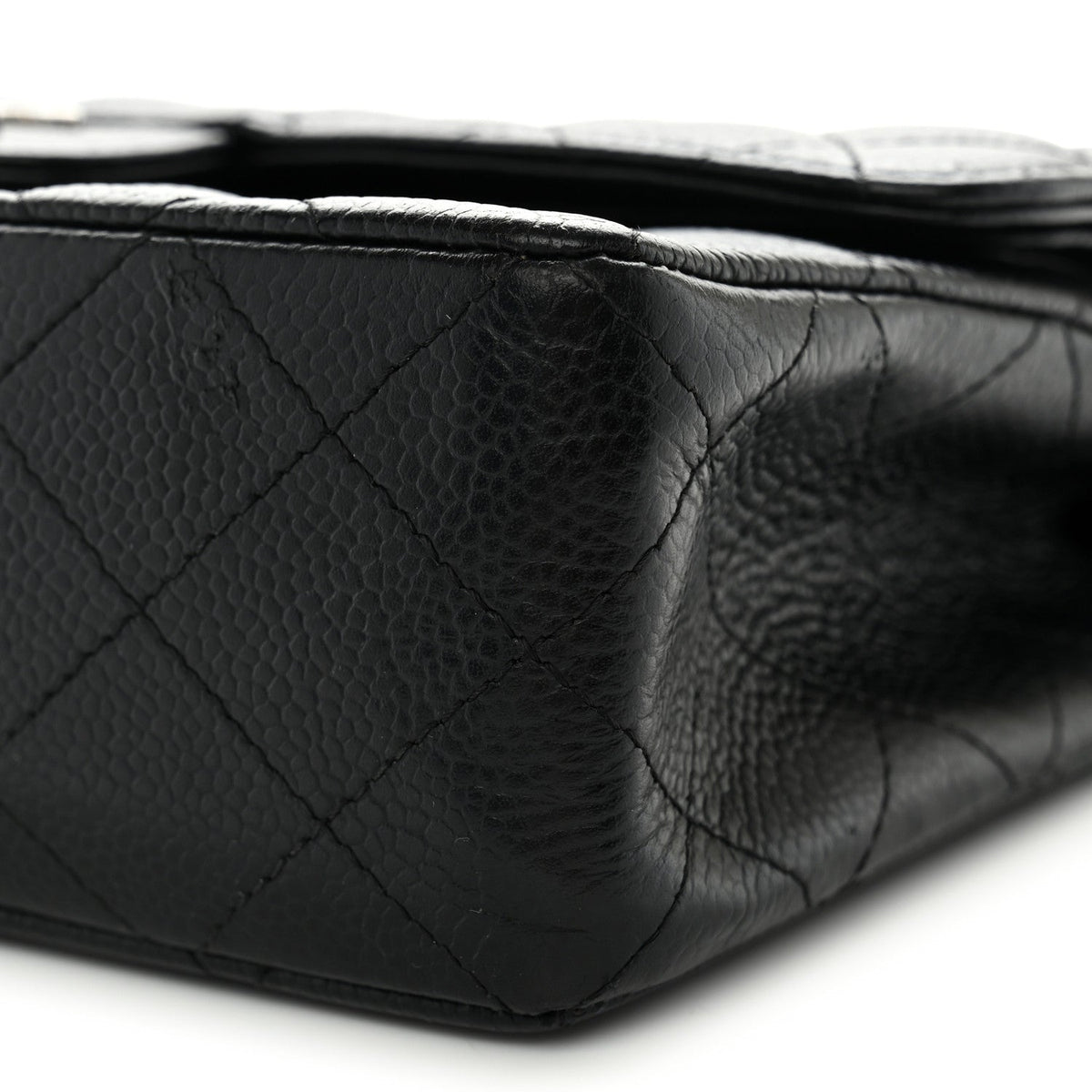Caviar Quilted Small Double Flap Black
