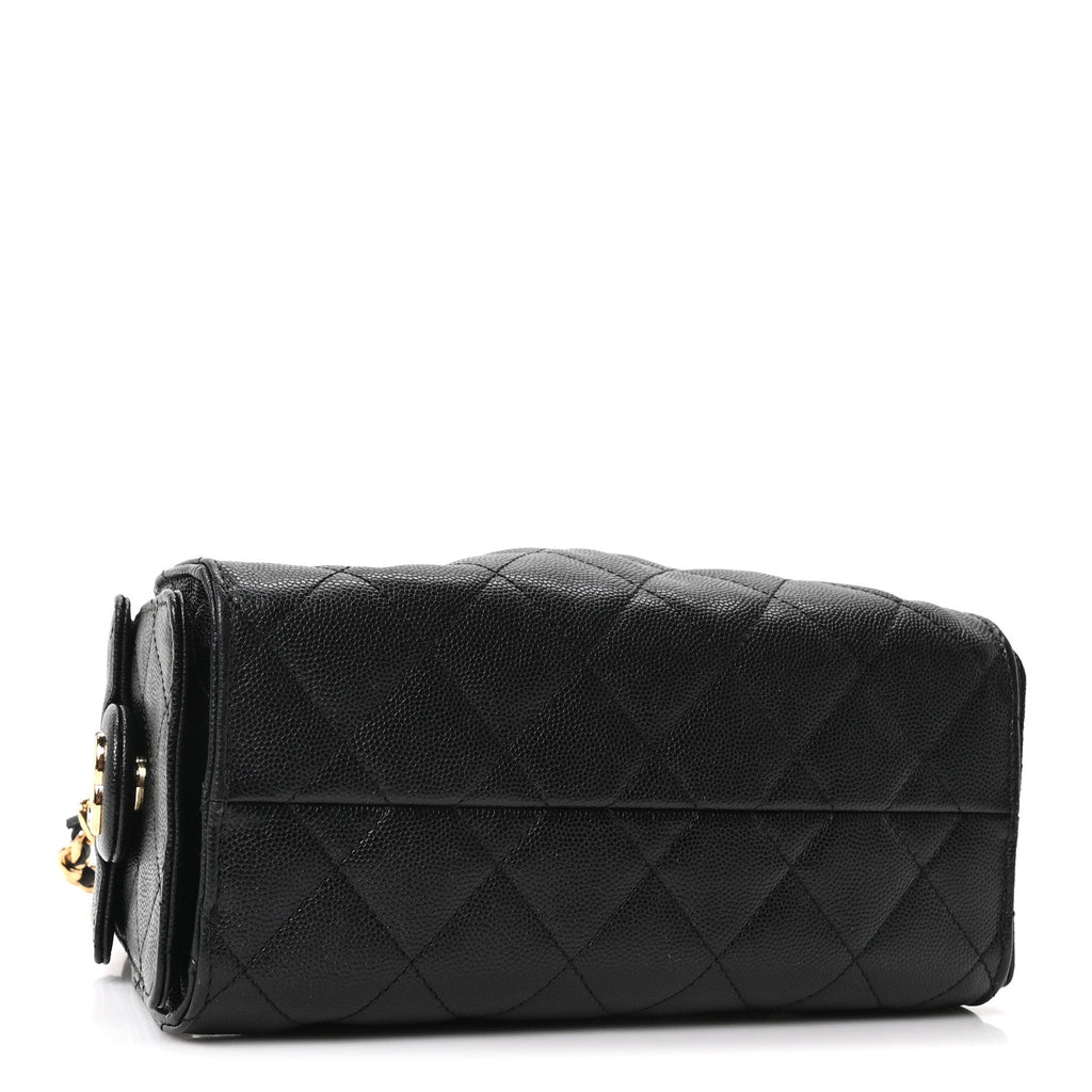 Caviar Quilted Mini Chanel 25 Handbag Black