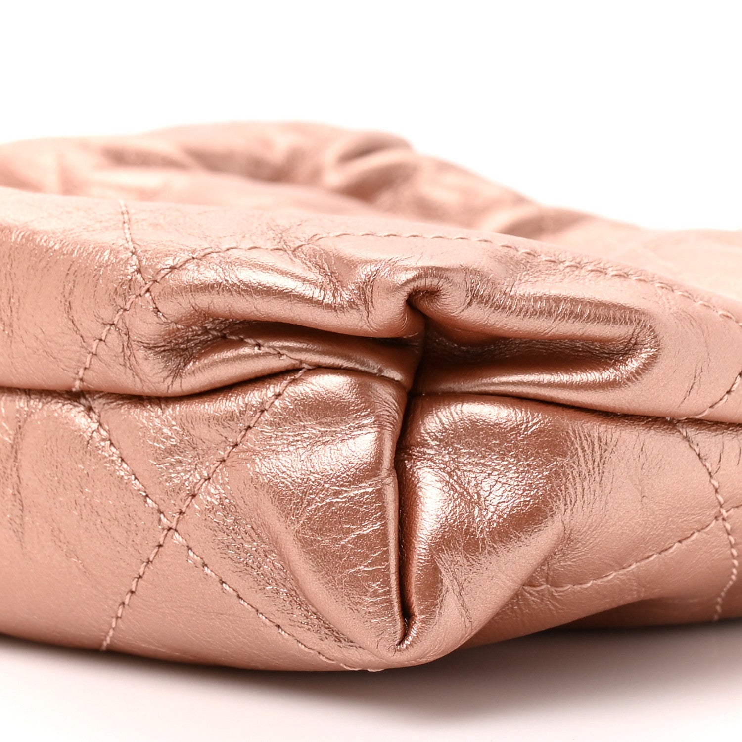 Metallic Calfskin Quilted Mini Chanel 22 Copper