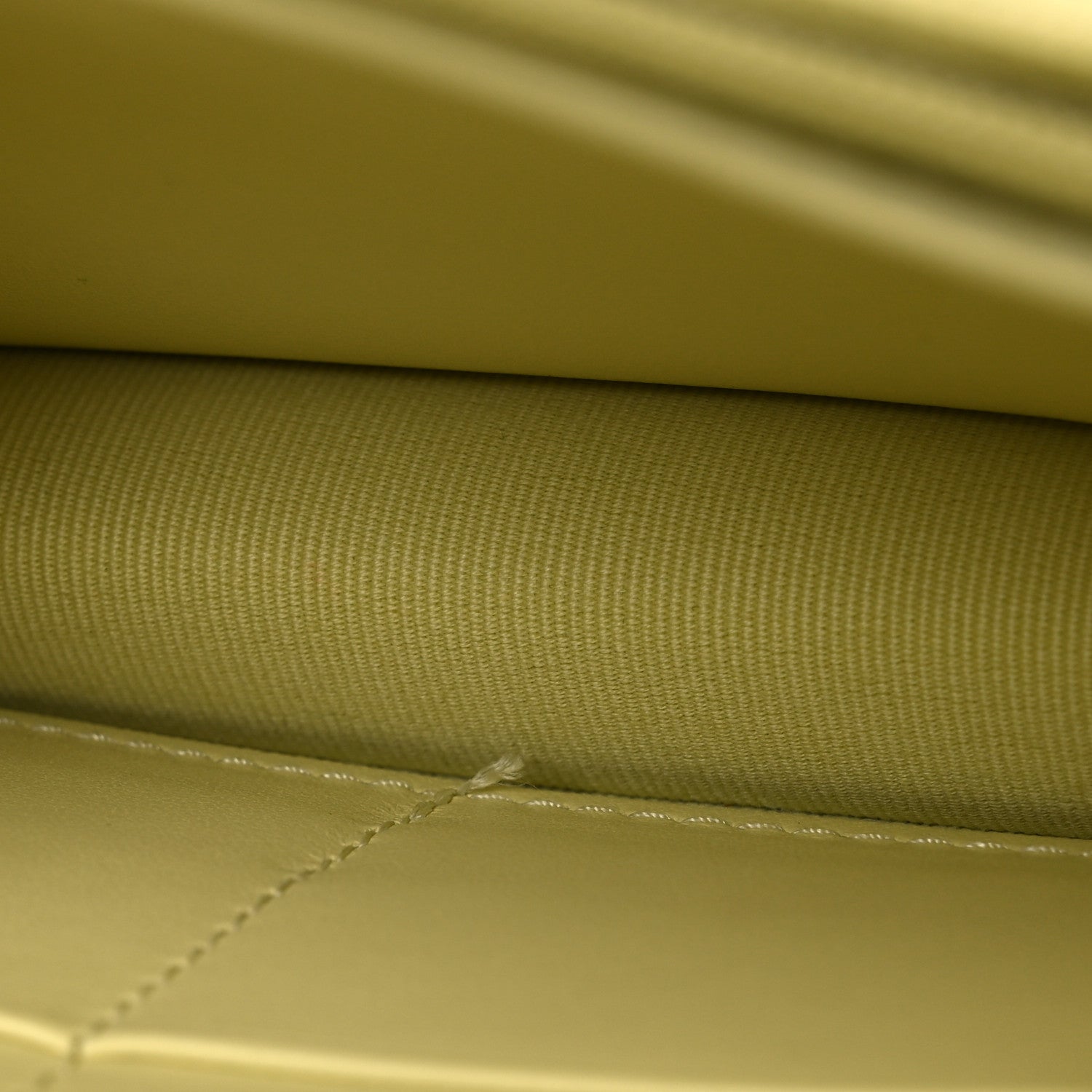 Calfskin Quilted Perfect Fit Wallet On Chain WOC Yellow