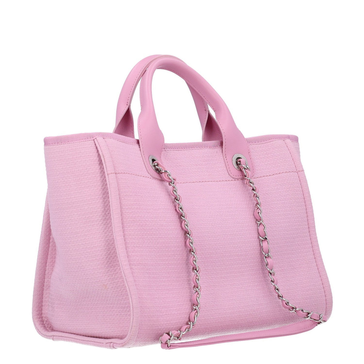 Mixed Fibers Small Deauville Tote Dark Pink