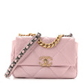 Lambskin Quilted Medium Chanel 19 Flap Light Pink