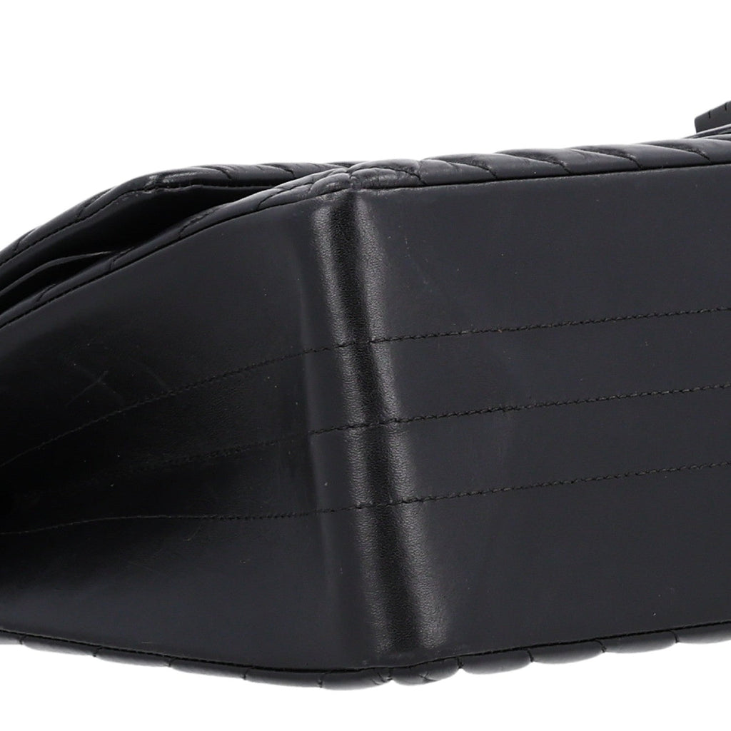 Aged Calfskin Chevron Quilted 2.55 Reissue 227 Flap So Black