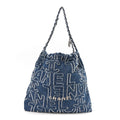 Denim Patchwork Logo Chanel 22 Blue