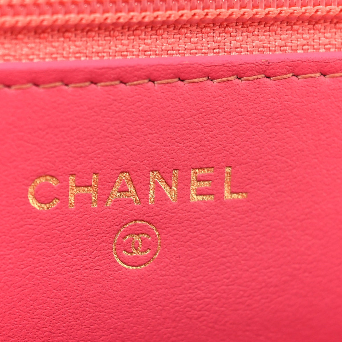 Wool Tweed Lambskin Quilted Chanel 19 Wallet On Chain WOC Coral Pink