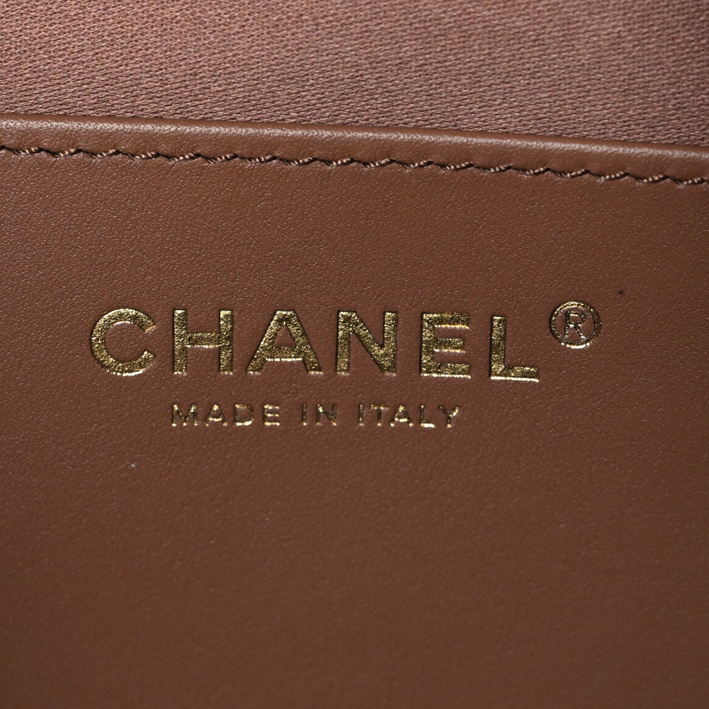 Caviar Quilted Medium Chanel 25 Handbag Brown