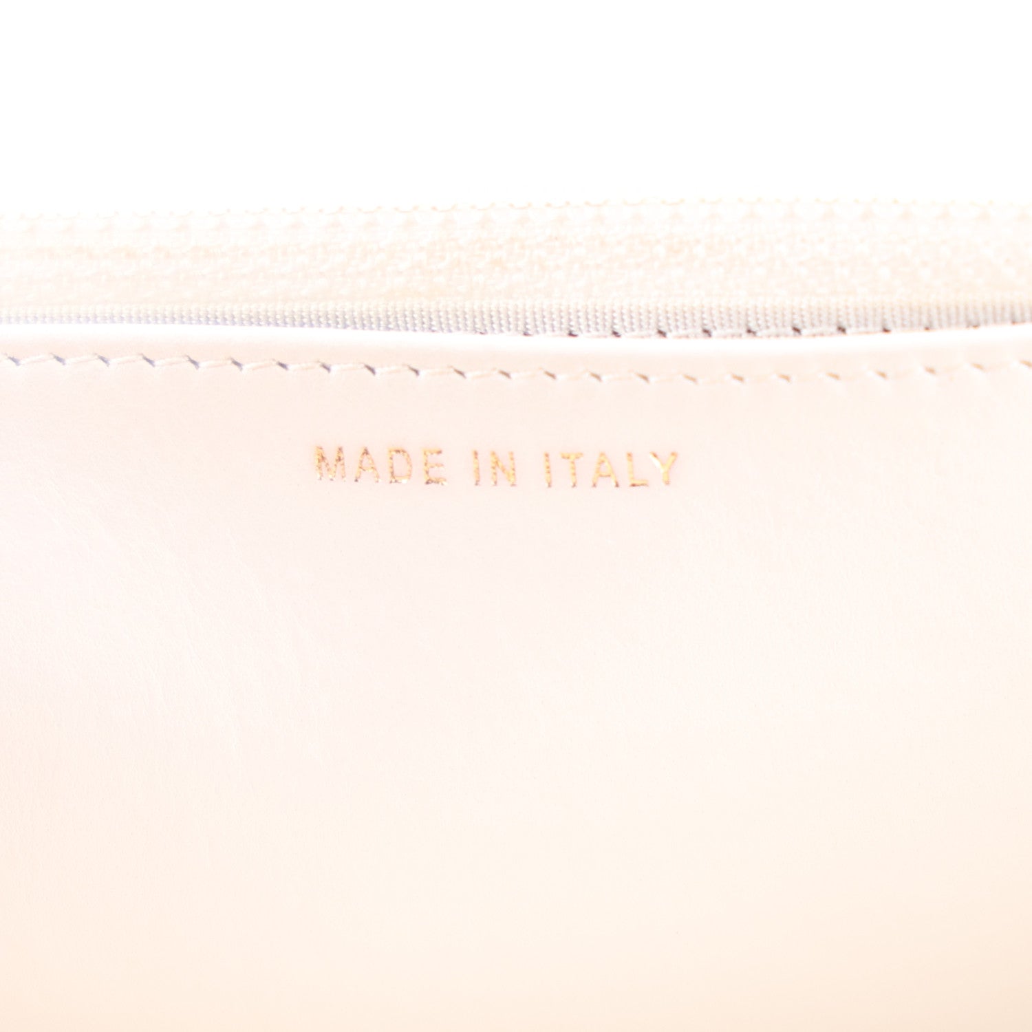 Calfskin Quilted Enchained Wallet On Chain WOC White