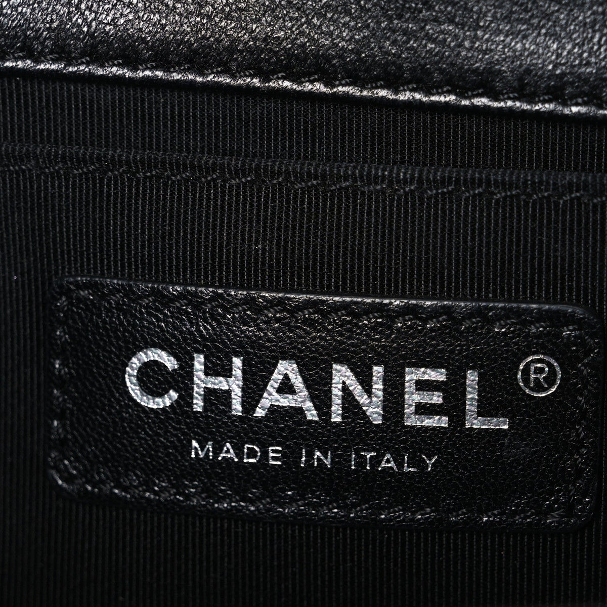 Lambskin Quilted Medium Boy Flap Black