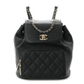 Caviar Quilted Business Affinity Backpack Black