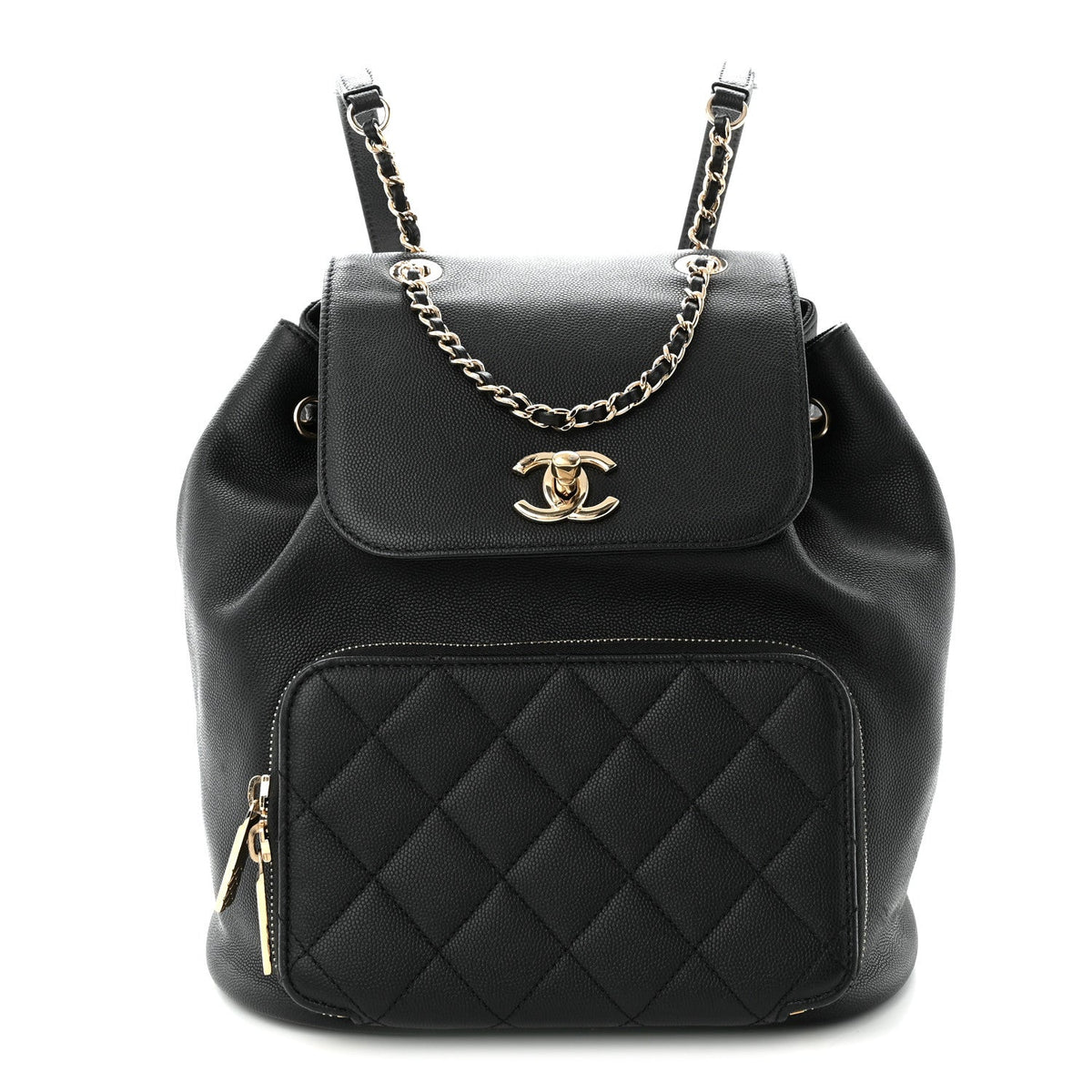 Caviar Quilted Business Affinity Backpack Black