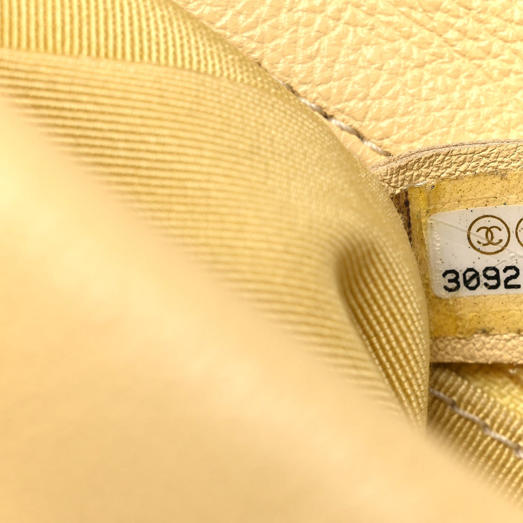 Calfskin Crochet Medium Chanel 19 Flap Yellow