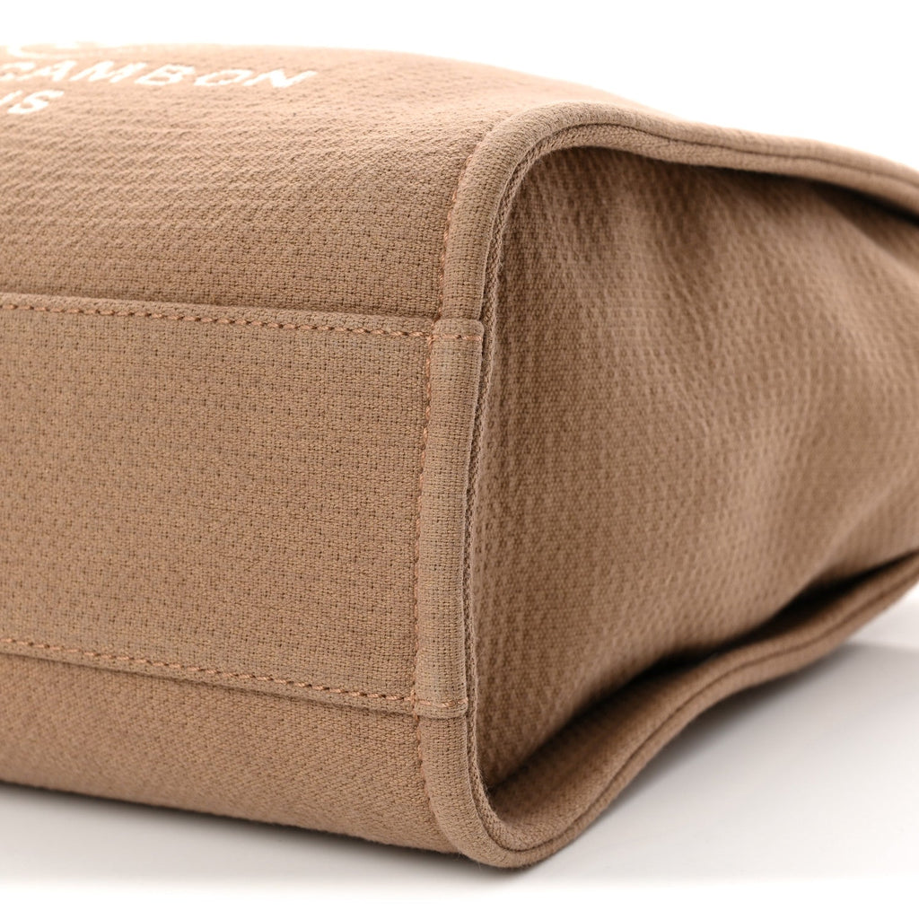 Mixed Fibers Small Deauville Tote Dark Beige