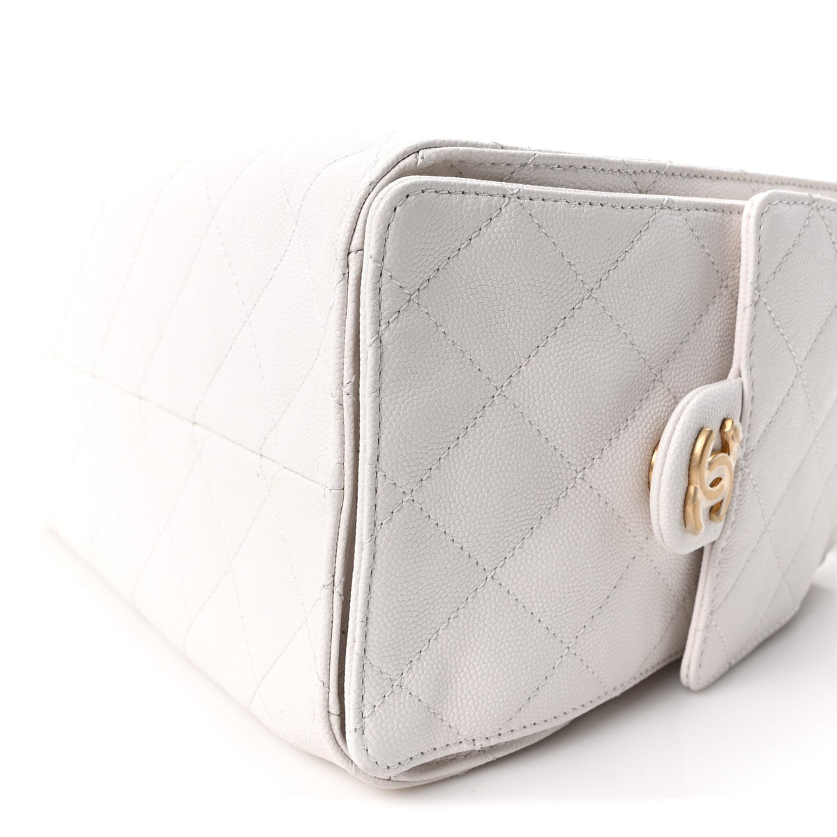 Caviar Quilted Small Chanel 25 Handbag White