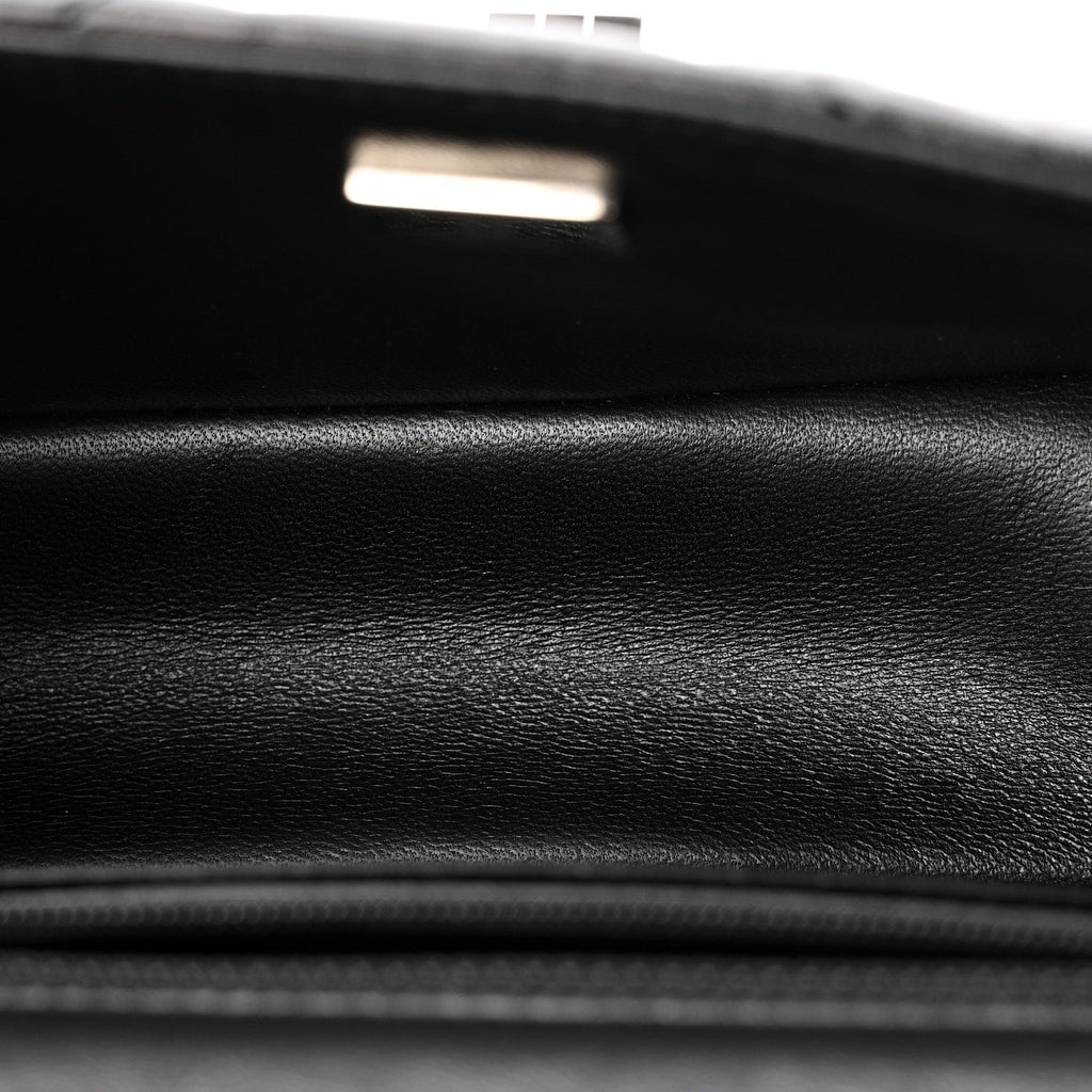 Aged Calfskin Chevron Quilted 2.55 Reissue Mini Flap So Black