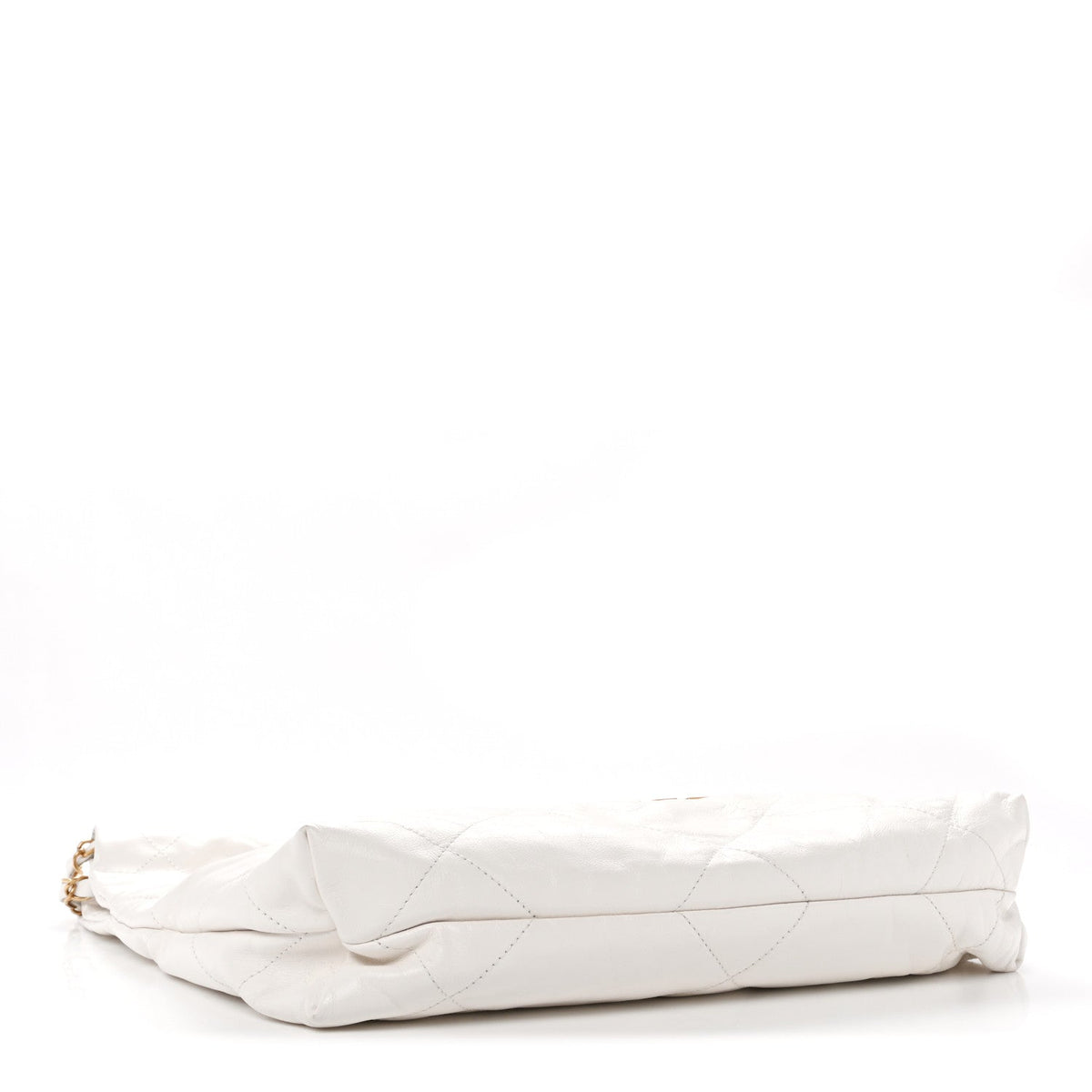 Shiny Calfskin Quilted Small Chanel 22 White