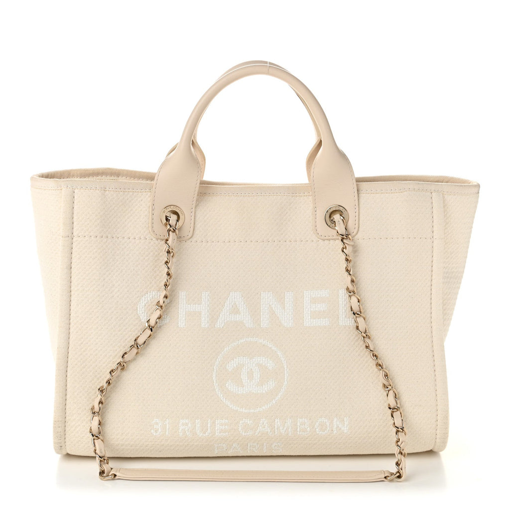 Mixed Fibers Small Deauville Tote White