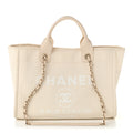 Mixed Fibers Small Deauville Tote White