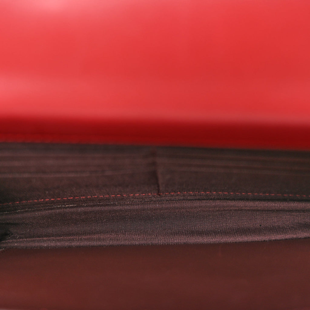 Lambskin Quilted Trendy CC Wallet On Chain WOC Red