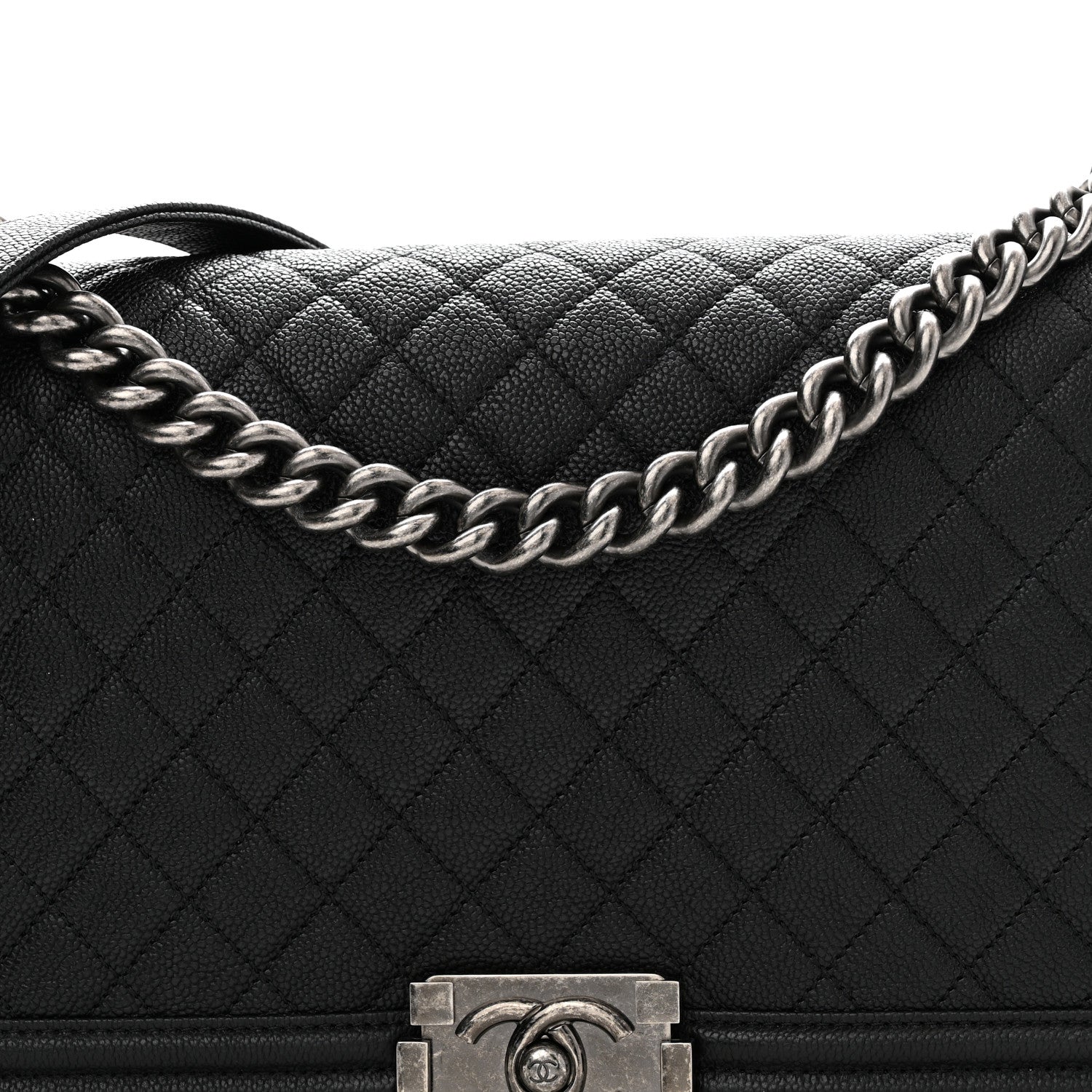 Caviar Quilted New Medium Boy Flap Black