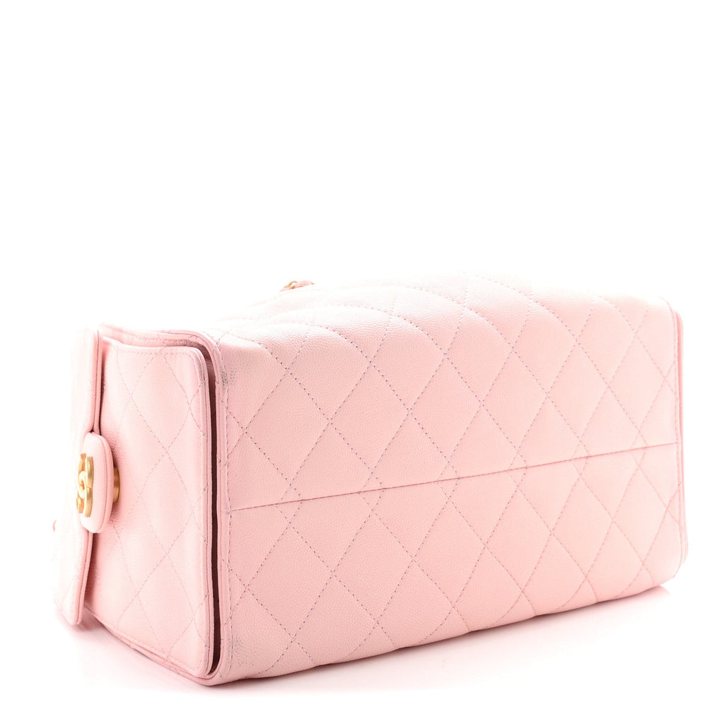Caviar Quilted Small Chanel 25 Handbag Light Pink