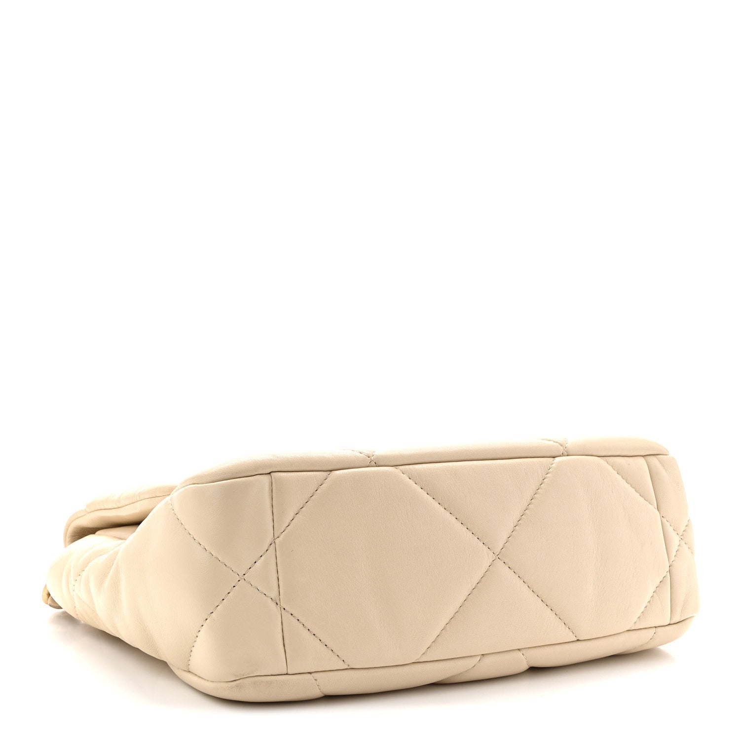 Lambskin Quilted Medium Chanel 19 Flap Light Beige